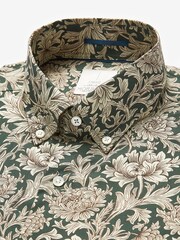 Chrysanthemum Slim Fit Short Sleeve Morris & Co. at Next Signature Print Shirt - Image 6 of 6