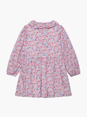 Trotters London Liberty Print Red Floral Theresa Cotton Willow Dress - Image 4 of 5