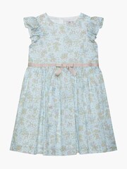 Trotters London Liberty Print Seafoam Etta Fawn Frill Sleeve Cotton Dress - Image 1 of 1