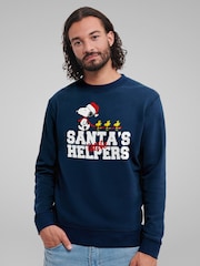 All + Every Blue Peanuts Snoopy Woodstock Little Helpers Sweatshirt - Image 1 of 4