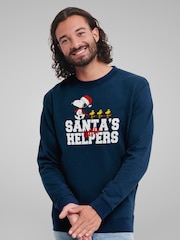 All + Every Blue Peanuts Snoopy Woodstock Little Helpers Sweatshirt - Image 2 of 4