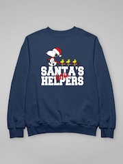 All + Every Blue Peanuts Snoopy Woodstock Little Helpers Sweatshirt - Image 3 of 4