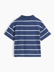 Gap Blue Stripe Boxy Polo Shirt (6mths-5yrs) - Image 2 of 2