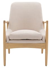 Gallery Home Natural Kacyee Linen Armchair - Image 1 of 5