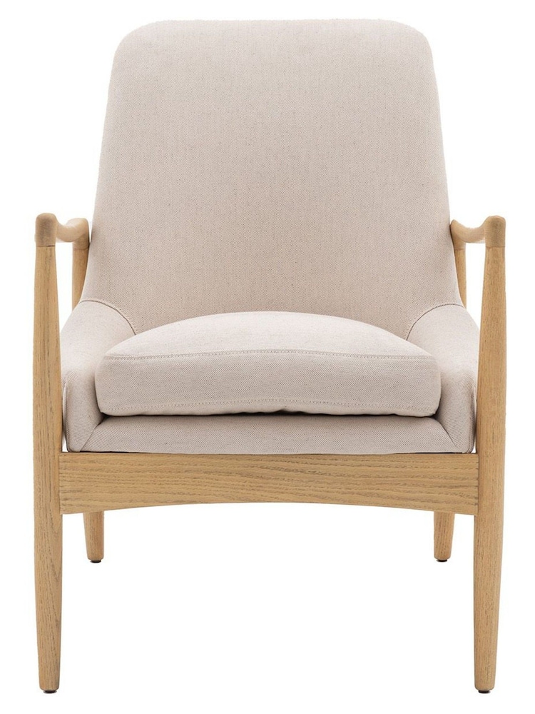 Gallery Home Natural Kacyee Linen Armchair - Image 1 of 5