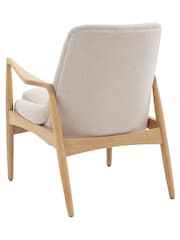 Gallery Home Natural Kacyee Linen Armchair - Image 3 of 5