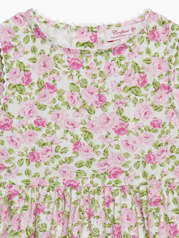 Trotters London Pale Pink Adelina Petit Rose Ric Rac Dress - Image 3 of 3