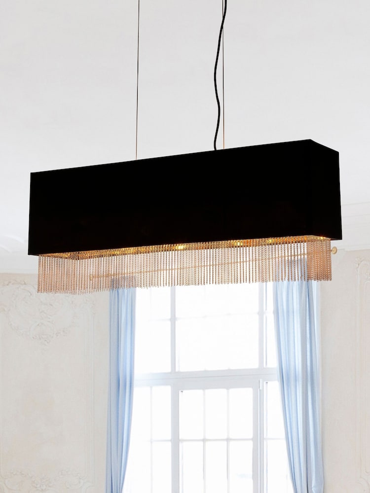 Searchlight Black Dandelion Black Gold 4Lt Pendant Ceiling Light - Image 1 of 3