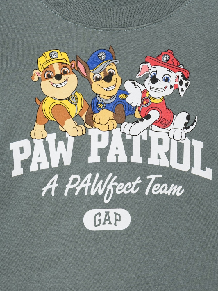 Gap Grey Paw Patrol Logo Long Sleeve T-Shirt (6mths-5yrs) - Image 3 of 3