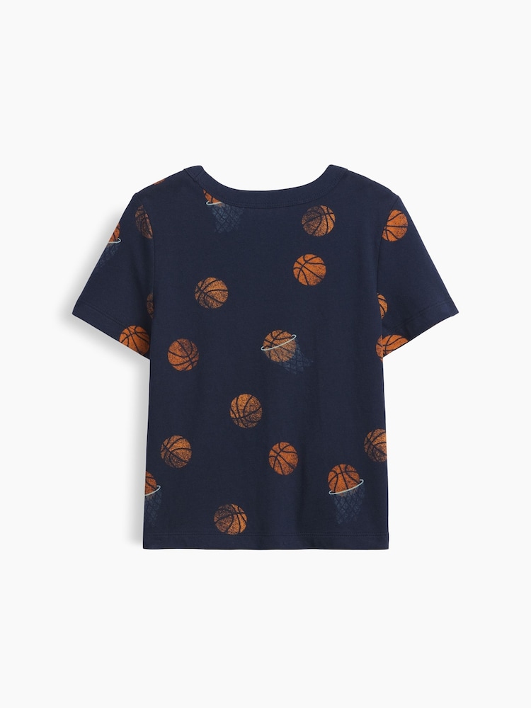 Gap Navy Basketball Pocket Short Sleeve T-Shirt (6mths-5yrs) - Image 2 of 2
