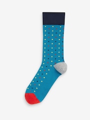 Bright Stripe Spot Pattern Socks 8 Pack - Image 3 of 8