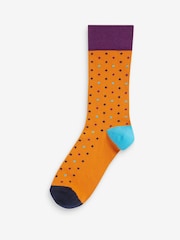 Bright Stripe Spot Pattern Socks 8 Pack - Image 5 of 8