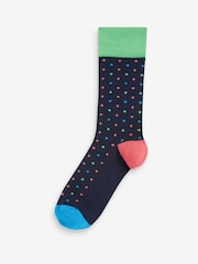 Bright Stripe Spot Pattern Socks 8 Pack - Image 7 of 8
