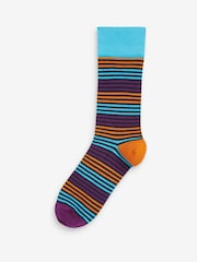 Bright Stripe Spot Pattern Socks 8 Pack - Image 8 of 8