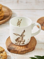 Royal Worceser Wrendale Set of 6 White Hare Mugs - Image 1 of 4