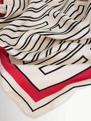 ANINE BING Red York Scarf In Tango - Image 4 of 4
