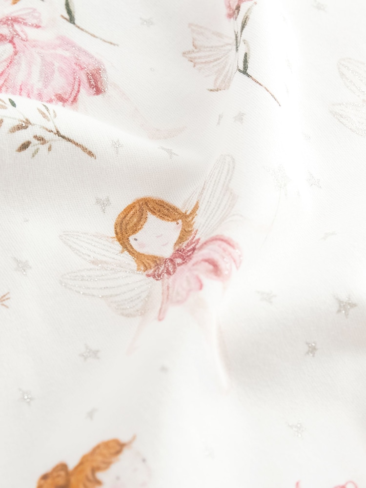 Pink/Cream Fairy Short Pyjamas 3 Pack (9mths-10yrs) - Image 11 of 11