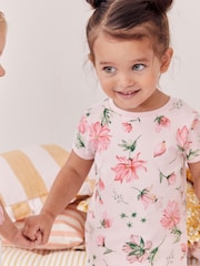 Pink/Cream Fairy Short Pyjamas 3 Pack (9mths-10yrs) - Image 5 of 11