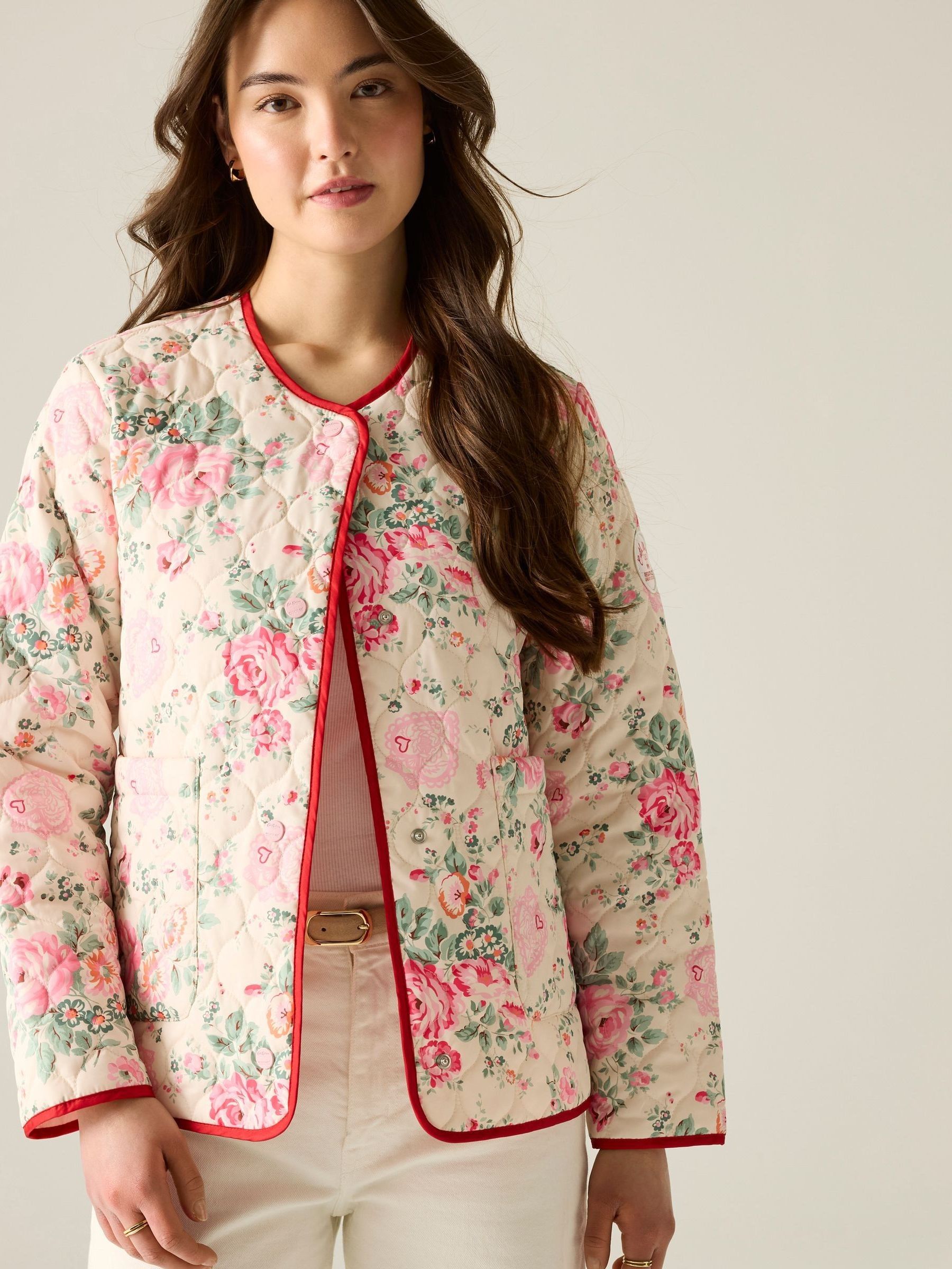 Regatta Cath Kidston Quilted Jacket - Beige Size 18 - Image 6