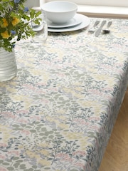Nordic Esme Floral Wipe Clean Table Cloth With Linen - Image 1 of 2