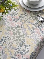 Nordic Esme Floral Wipe Clean Table Cloth With Linen - Image 2 of 2