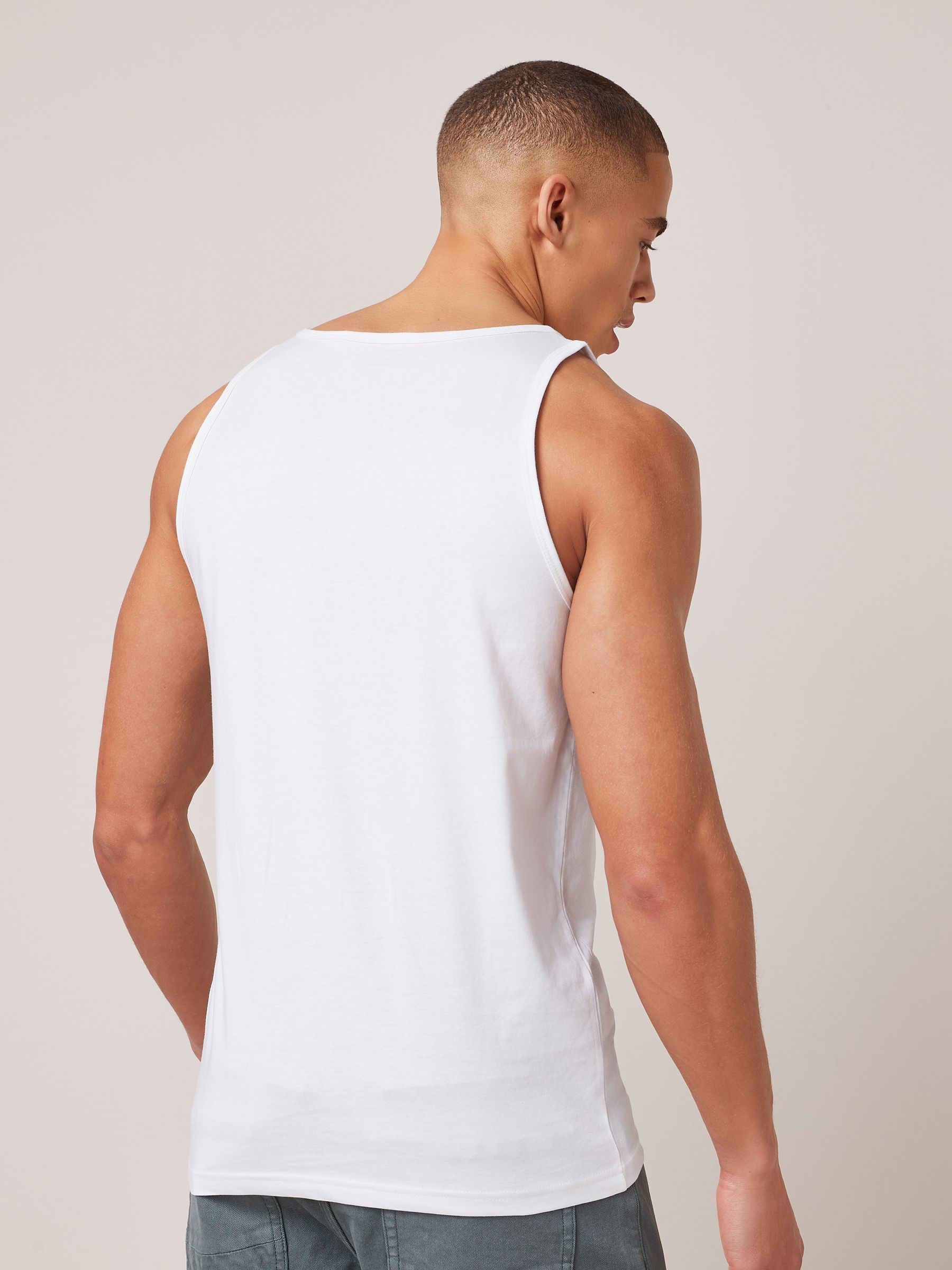 Buy White Pure 100% Cotton Layering Vests 2 Pack from Next USA
