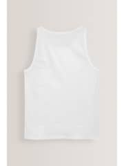 White Pure 100% Cotton Vests 2 Pack - Image 7 of 8