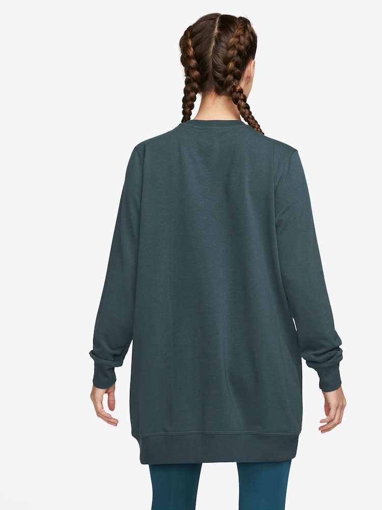 Nike Dark Green Oversized One Dri-FIT Sweatshirt - Image 2 of 3
