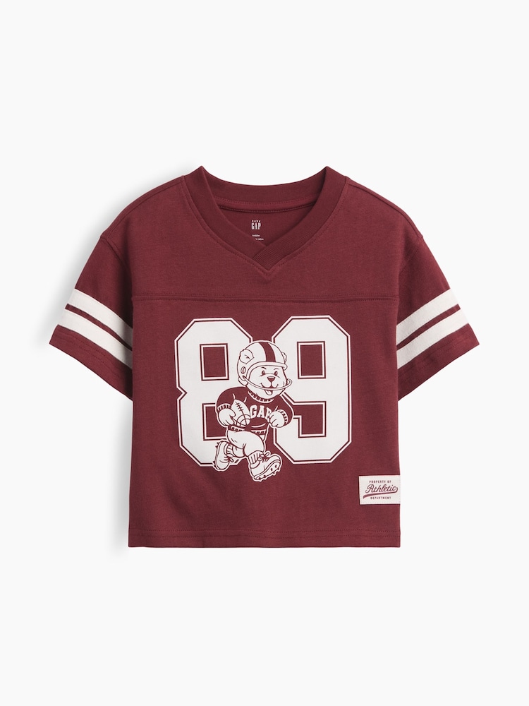 Gap Red Baby and Toddler Brannan Bear Football Jersey T-Shirt (6mths-5yrs) - Image 1 of 2 Gap Red Baby and Toddler Brannan Bear Football Jersey T-Shirt (6mths-5yrs) - Image 1 of 2
