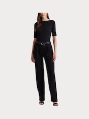 Lauren Ralph Lauren Judy Stretch Cotton Boatneck Top - Image 5 of 11