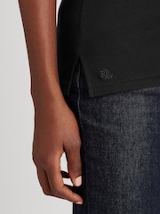 Lauren Ralph Lauren Judy Stretch Cotton Boatneck Top - Image 9 of 11