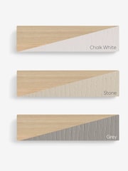Chalk White Hampton Collection Luxe Painted Oak 6 Drawer Console Dressing Table - Image 12 of 12