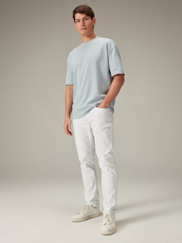 White Slim Fit Essential Stretch Jeans - Image 2 of 8