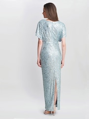 Gina Bacconi Blue Courtney Maxi Sequin Dress - Image 2 of 5