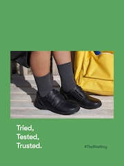 Start-Rite Engineer Black Leather Double Rip-Tape School Shoes F & G Fit - Image 7 of 8