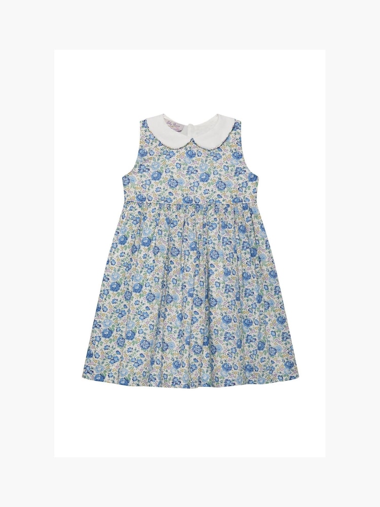 Trotters London Liberty Print Blue Felicite Cotton Dress - Image 1 of 3