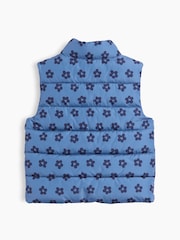 Gap Blue Floral Puffer Vest (6mths-5yrs) - Image 2 of 3