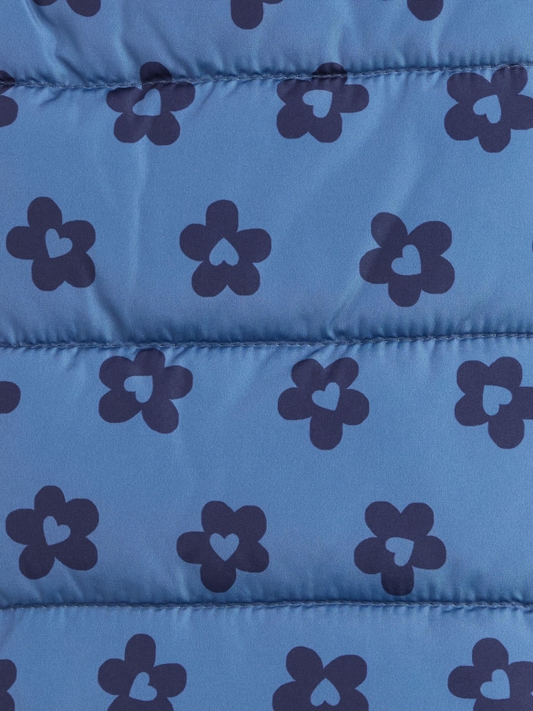 Gap Blue Floral Puffer Vest (6mths-5yrs) - Image 3 of 3