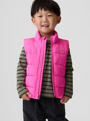 Gap Pink Puffer Vest (6mths-5yrs) - Image 1 of 3