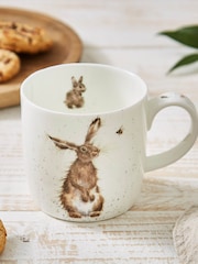 Royal Worceser Wrendale Set of 6 White Bee Mugs - Image 1 of 4