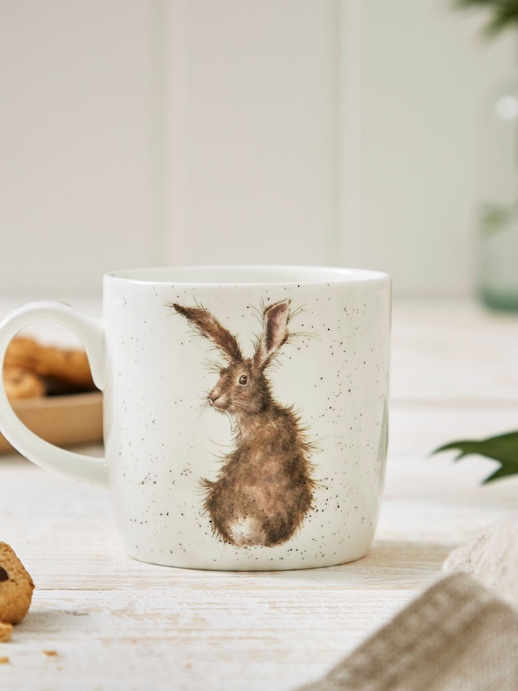 Royal Worceser Wrendale Set of 6 White Bee Mugs - Image 2 of 4