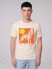 All + Every Natural Halloween Spooky Howling Wolf T-Shirt - Image 1 of 4