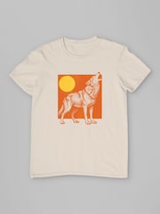 All + Every Natural Halloween Spooky Howling Wolf T-Shirt - Image 3 of 4