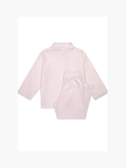 Trotters London Pink Stripe 100% Cotton Ballerina Pyjamas - Image 2 of 3
