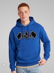 All + Every Sweat à capuche Batman gothique avec logo chauve-souris et os effrayants, style Halloween - Image 1 sur 4