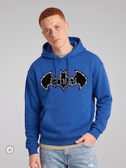 All + Every Sweat à capuche Batman gothique avec logo chauve-souris et os effrayants, style Halloween - Image 2 sur 4