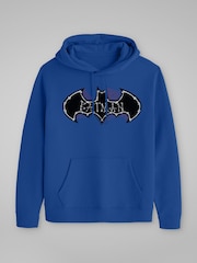 All + Every Sweat à capuche Batman gothique avec logo chauve-souris et os effrayants, style Halloween - Image 3 sur 4