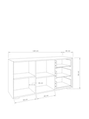 Frank Olsen Black Smart LED Sideboard - Image 4 of 6