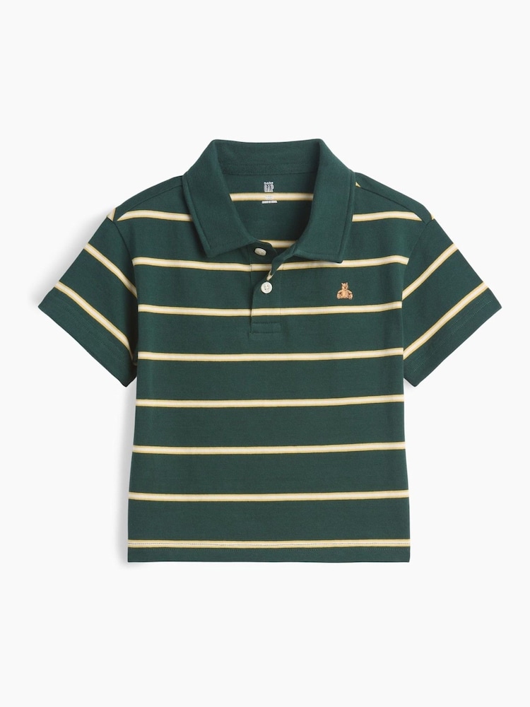 Gap Green Stripe Boxy Polo Shirt (6mths-5yrs) - Image 1 of 2 Gap Green Stripe Boxy Polo Shirt (6mths-5yrs) - Image 1 of 2