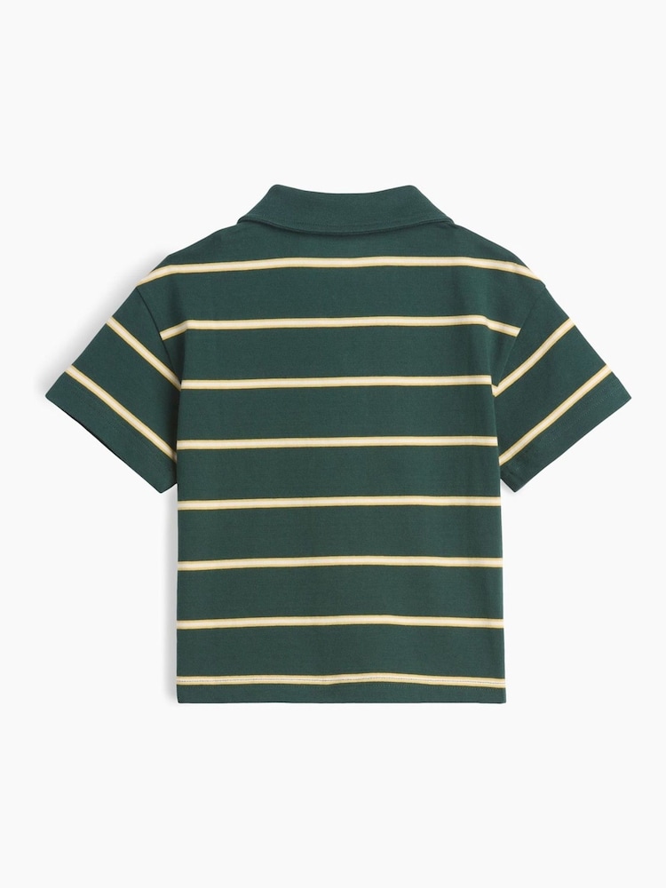 Gap Green Stripe Boxy Polo Shirt (6mths-5yrs) - Image 2 of 2 Gap Green Stripe Boxy Polo Shirt (6mths-5yrs) - Image 2 of 2